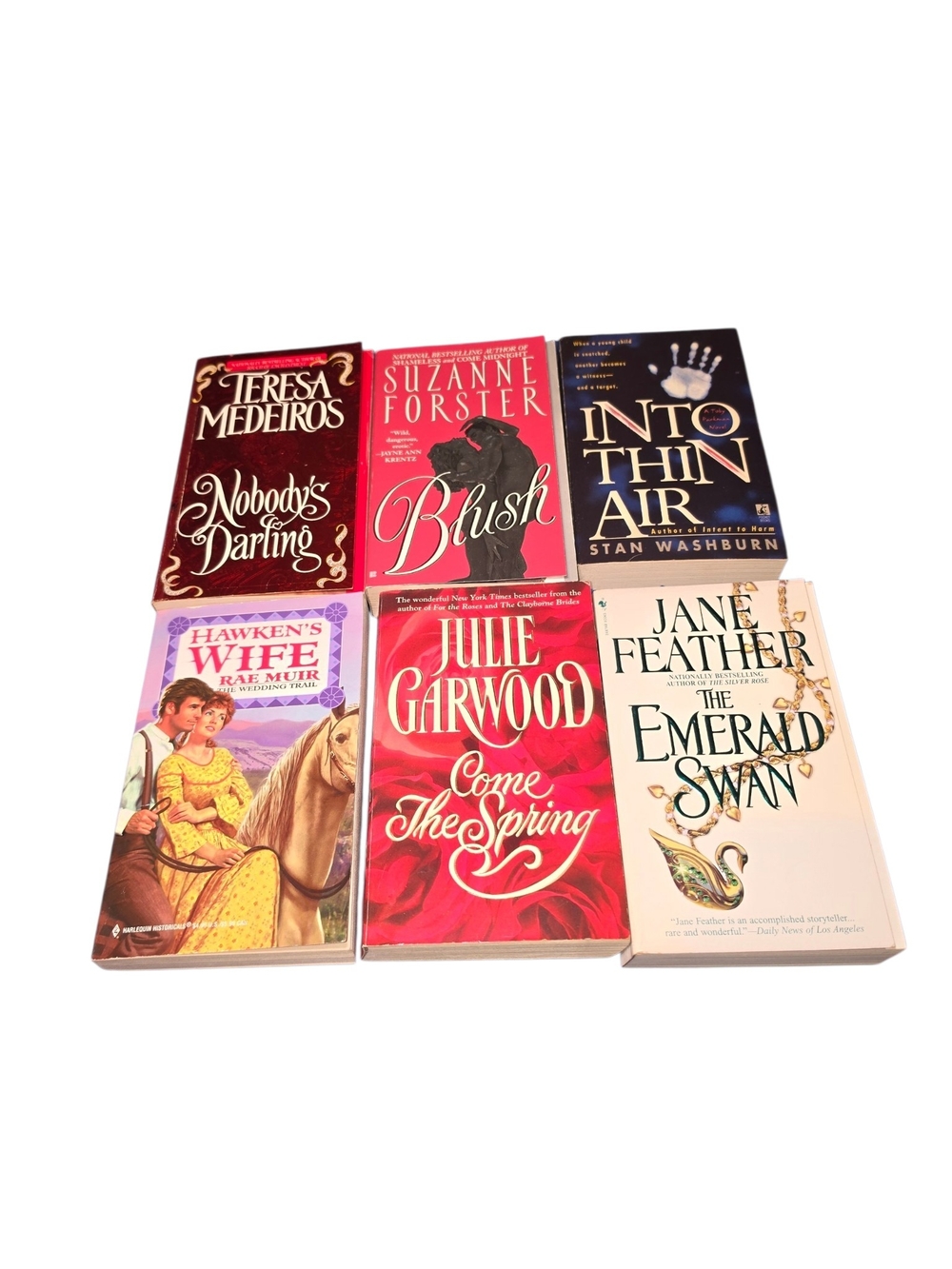 Vintage Romance Paperback Book Lot of 6 Julie Garwood Teresa Medeiros